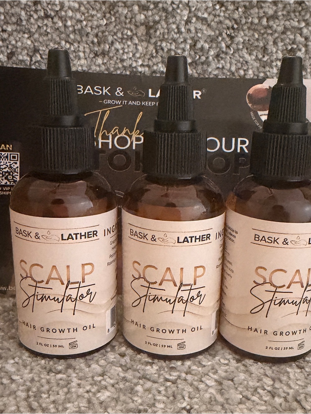Scalp Stimulator Hair Growth Oil — Brown